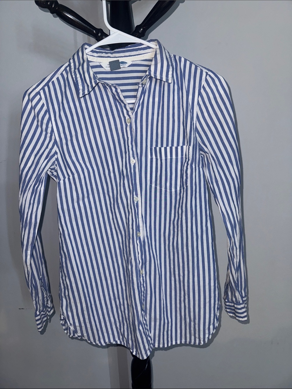 Old Navy The Tunic Shirt Striped Button-Down Shirt 4.1T